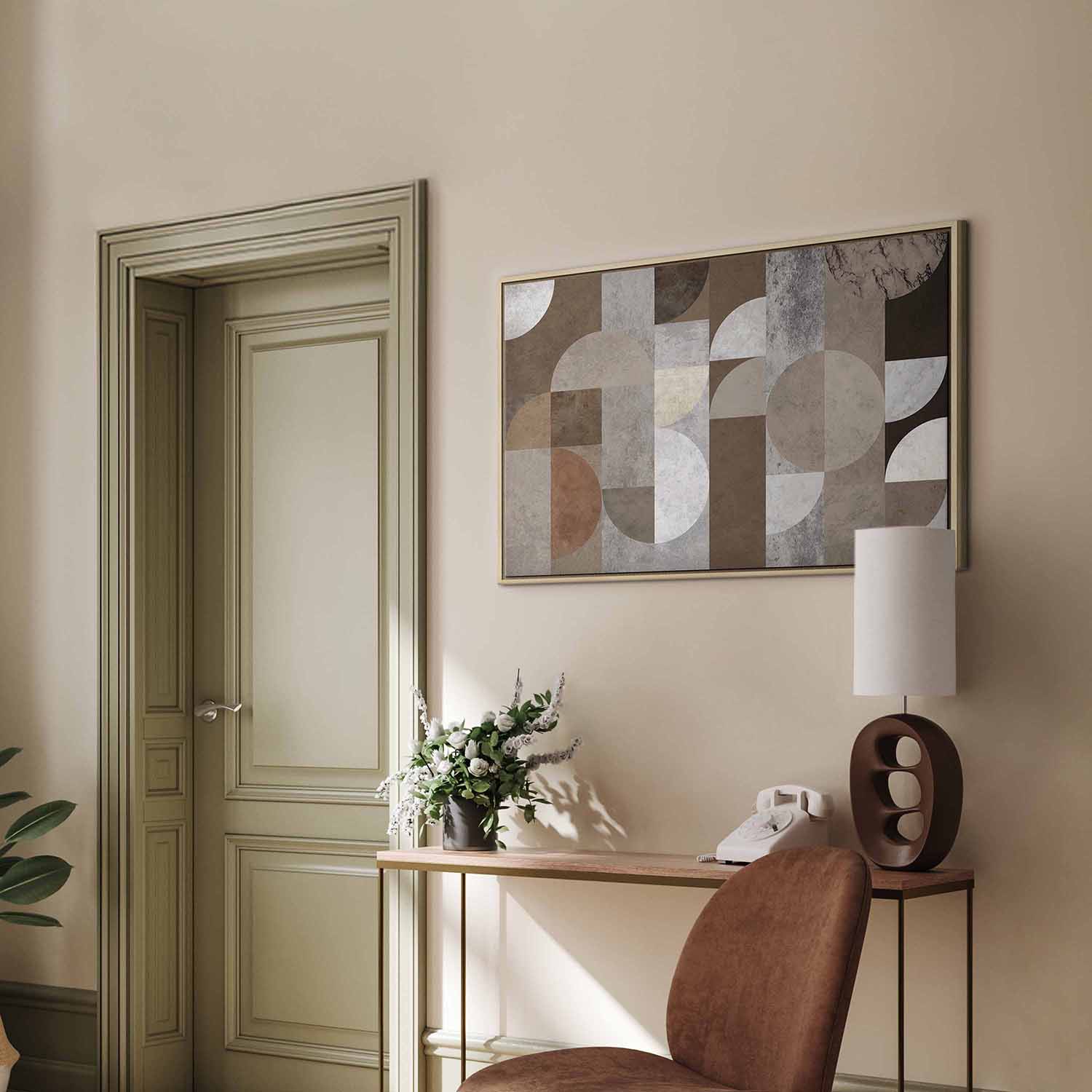 Canvas Art Geometric Harmony in Beige - Image 22