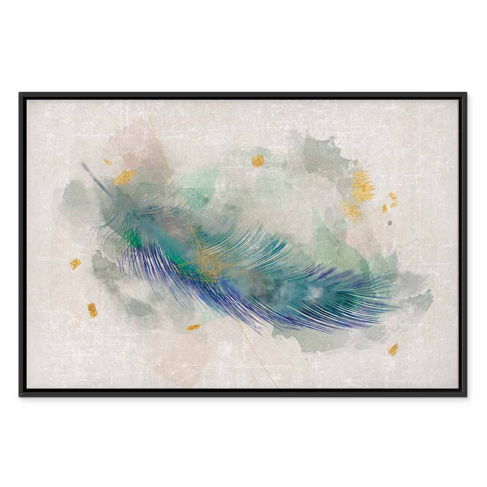 Canvas Art Turquoise Feather of Lightness - Image 15