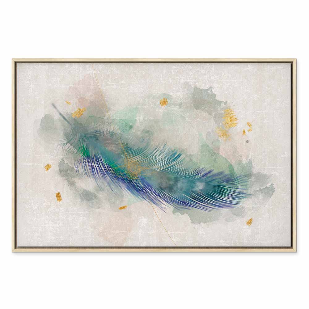 Canvas Art Turquoise Feather of Lightness - Image 21