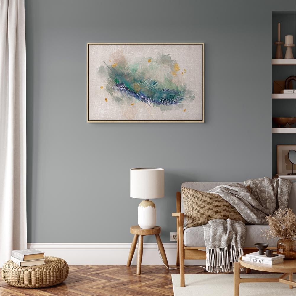 Canvas Art Turquoise Feather of Lightness - Image 22