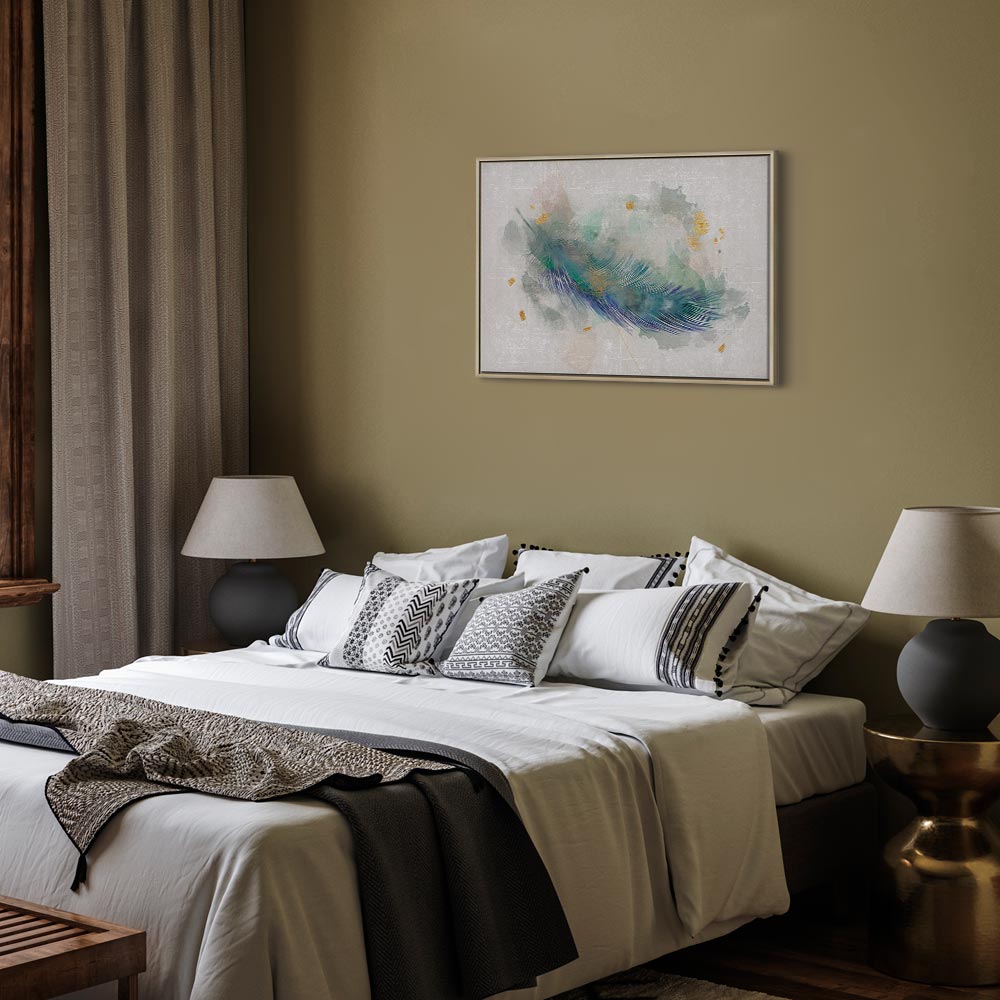 Canvas Art Turquoise Feather of Lightness - Image 23