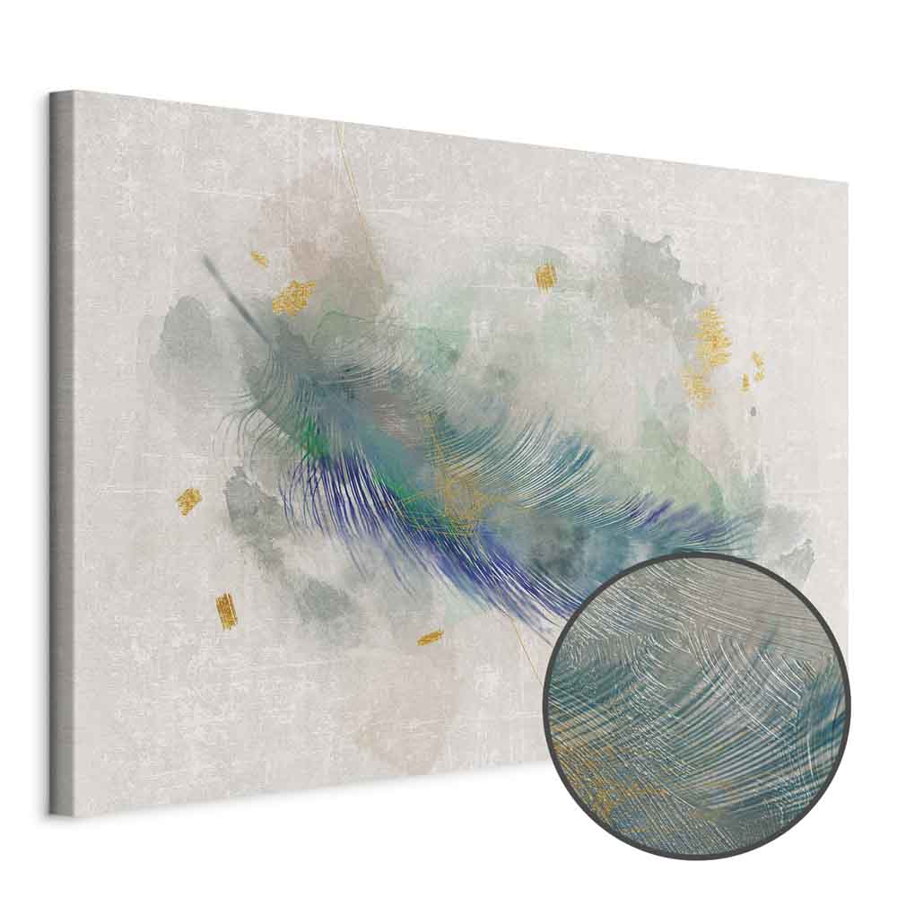 Canvas Art Turquoise Feather of Lightness - Image 9