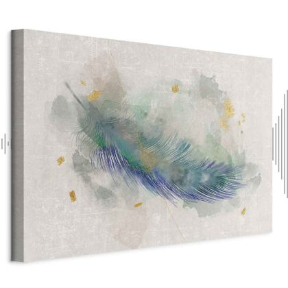 Canvas Art Turquoise Feather of Lightness