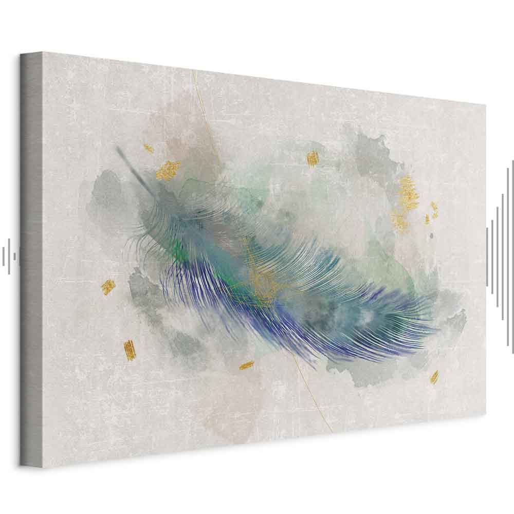 Canvas Art Turquoise Feather of Lightness