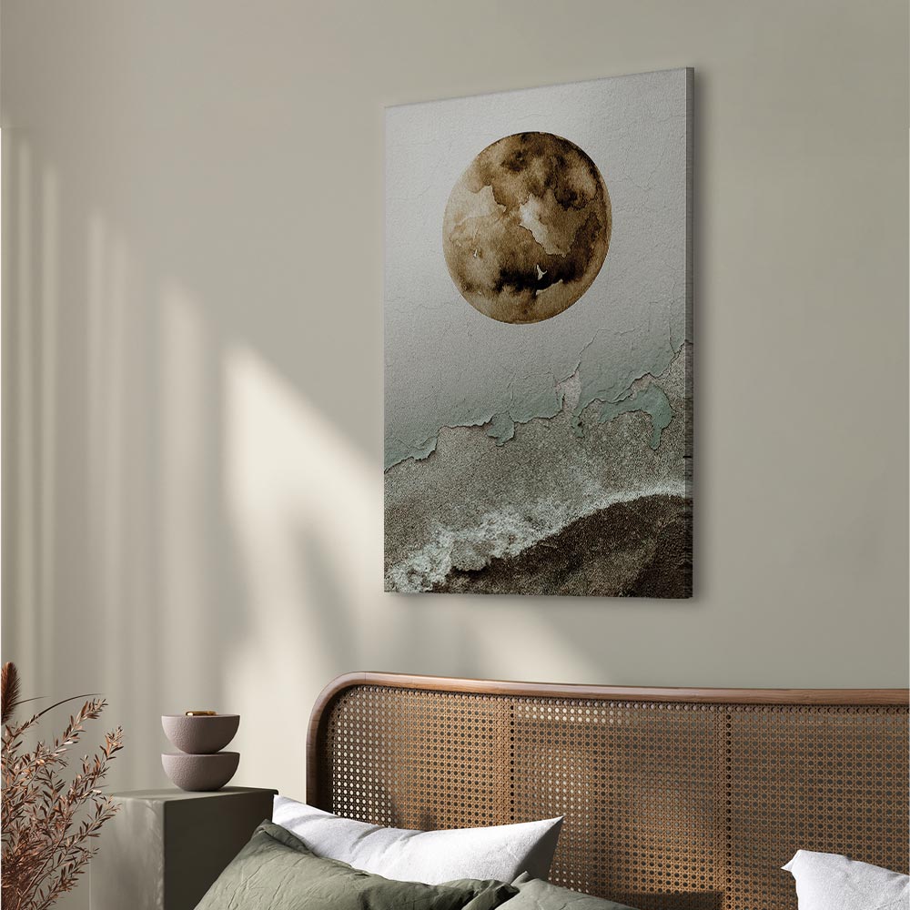 Canvas Art Moon and Coast in Artistic Texture - Image 4