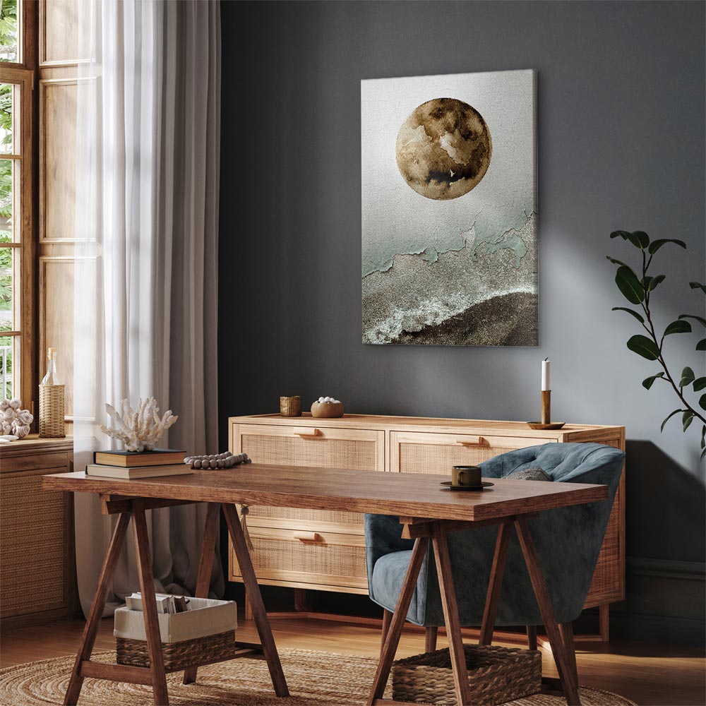 Canvas Art Moon and Coast in Artistic Texture - Image 5