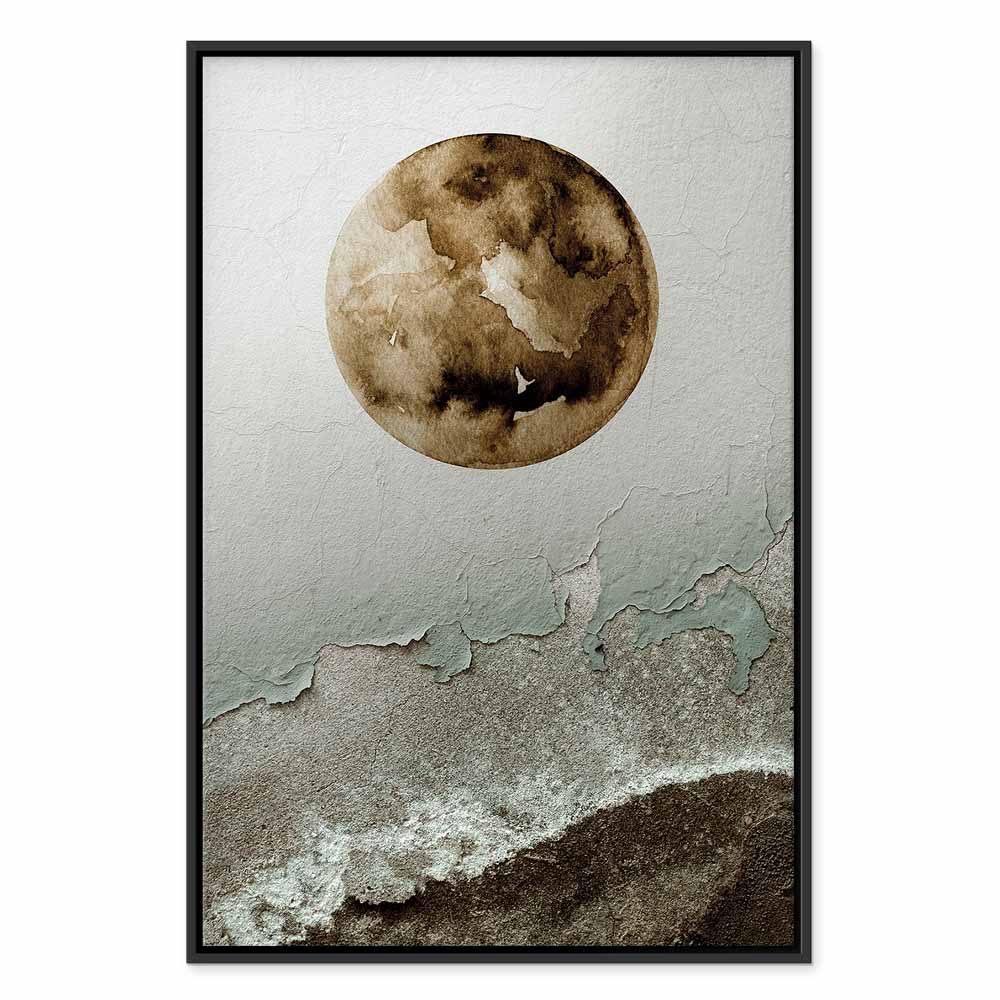 Canvas Art Moon and Coast in Artistic Texture - Image 15
