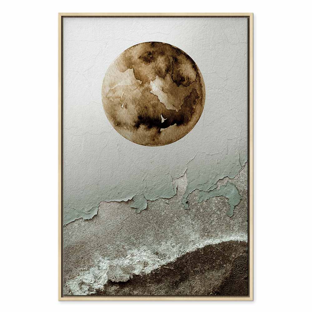 Canvas Art Moon and Coast in Artistic Texture - Image 21