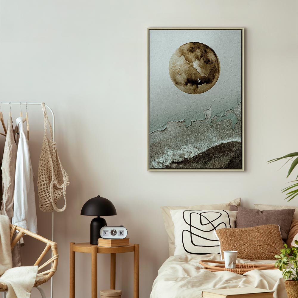 Canvas Art Moon and Coast in Artistic Texture - Image 23