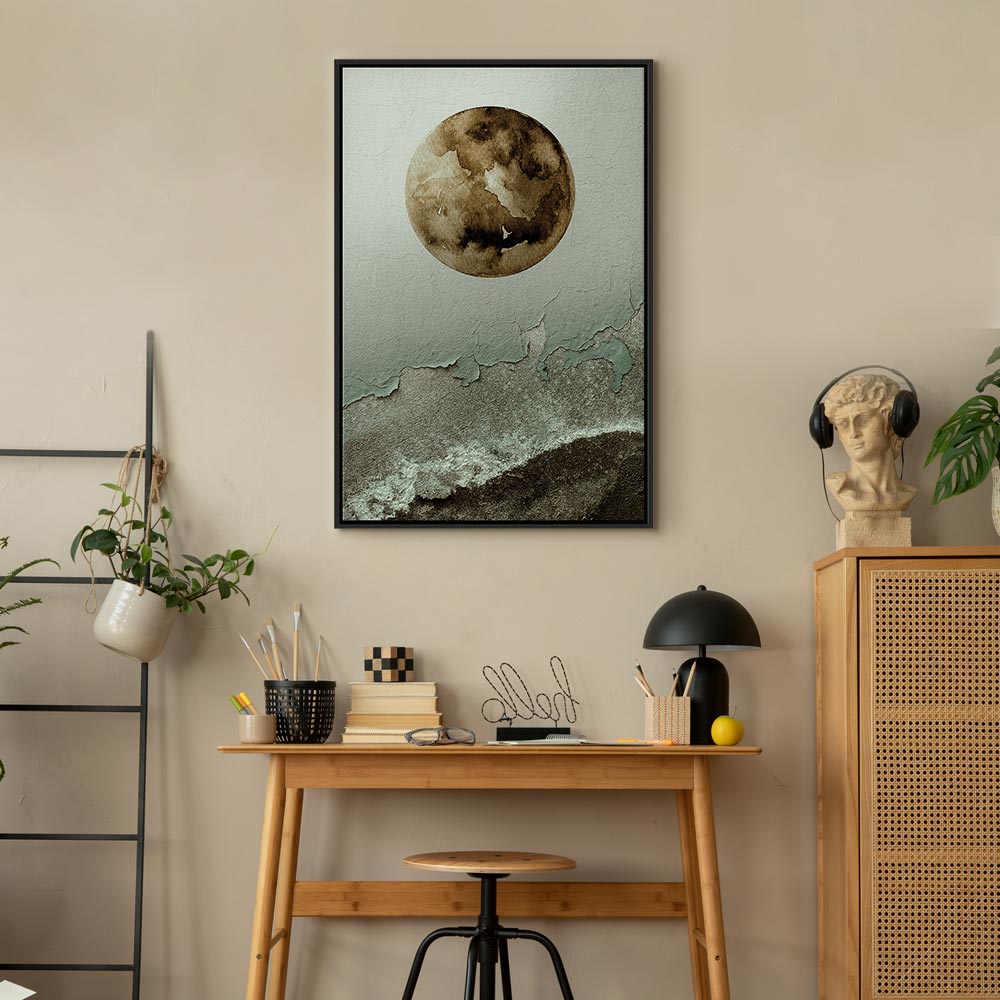 Canvas Art Moon and Coast in Artistic Texture - Image 18