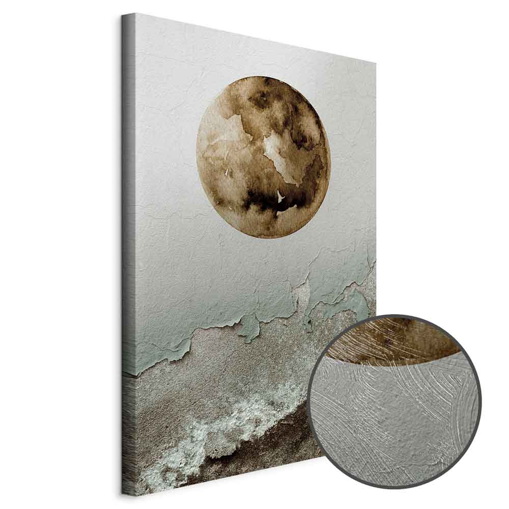 Canvas Art Moon and Coast in Artistic Texture - Image 9