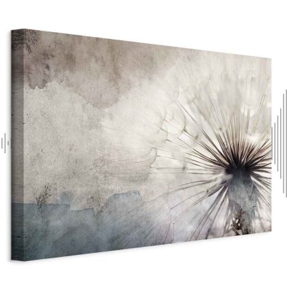 Canvas Print Dandelion in Beige and Blue Tones