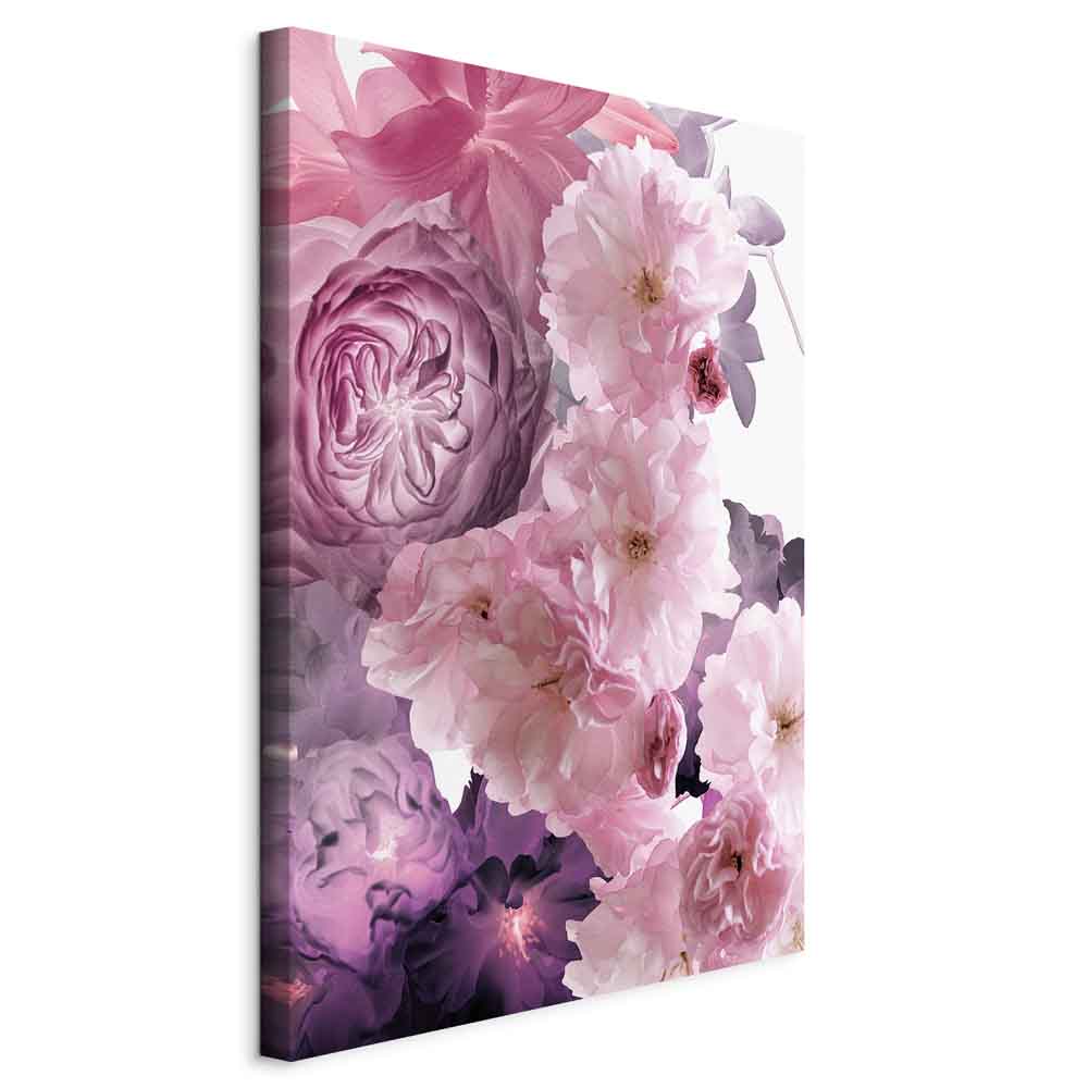 Leinwandbild Pastellkomposition mit rosa Blumen – Bild 11