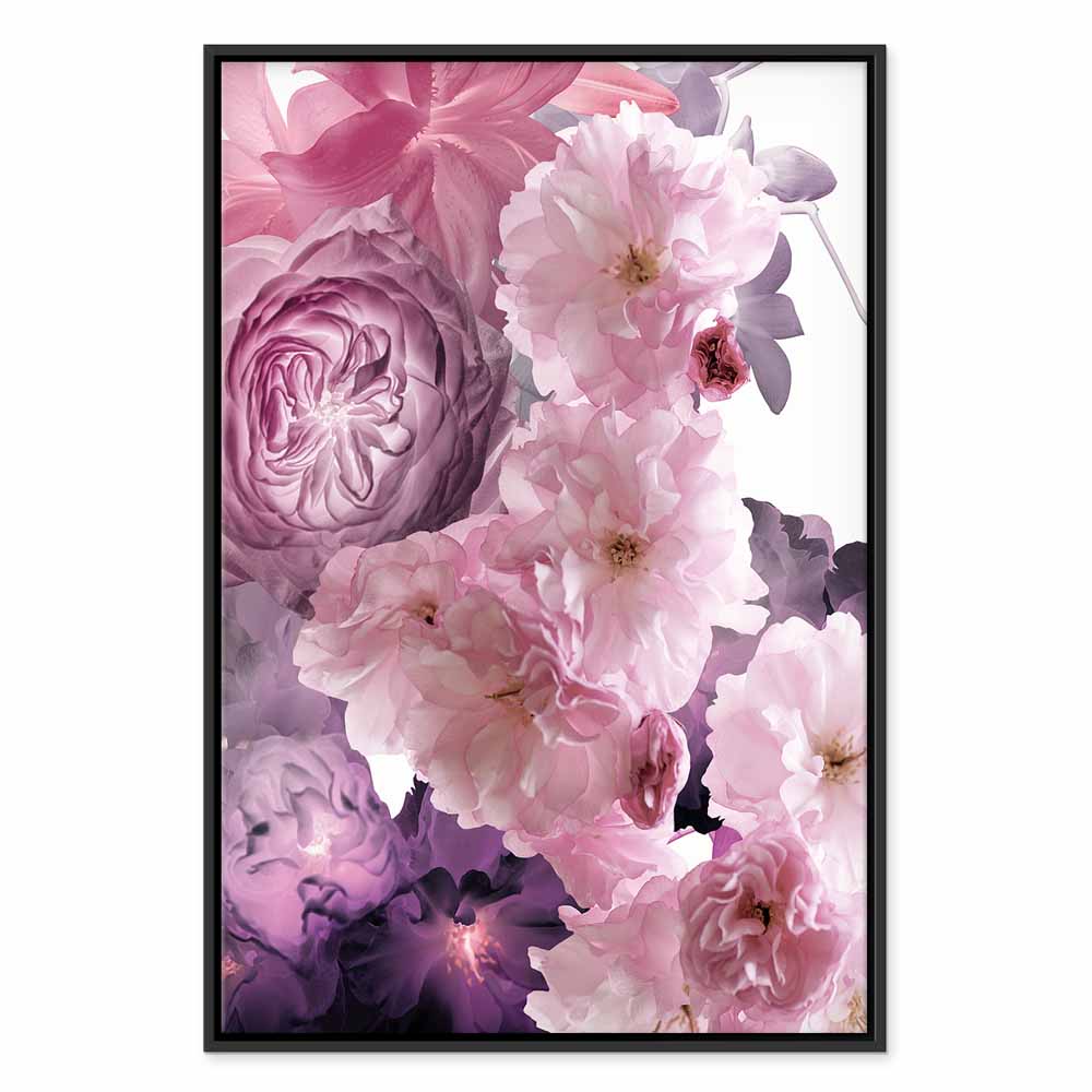 Leinwandbild Pastellkomposition mit rosa Blumen – Bild 15