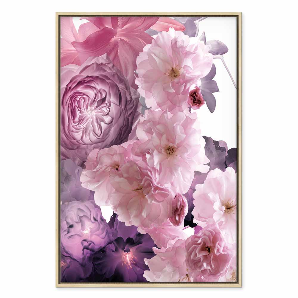 Leinwandbild Pastellkomposition mit rosa Blumen – Bild 21