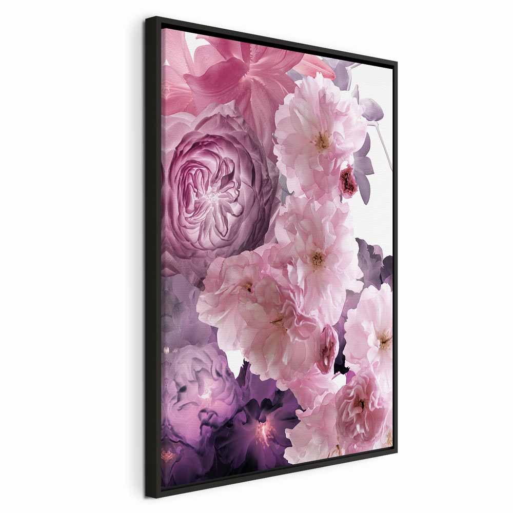 Leinwandbild Pastellkomposition mit rosa Blumen – Bild 14