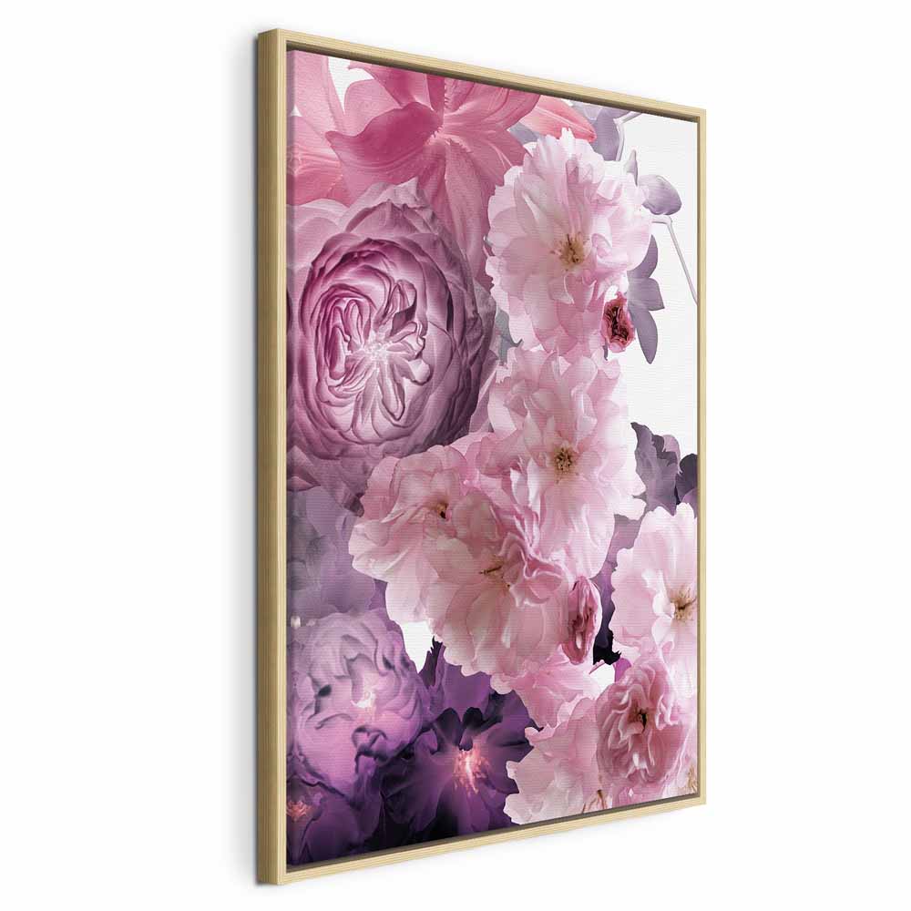 Leinwandbild Pastellkomposition mit rosa Blumen – Bild 20