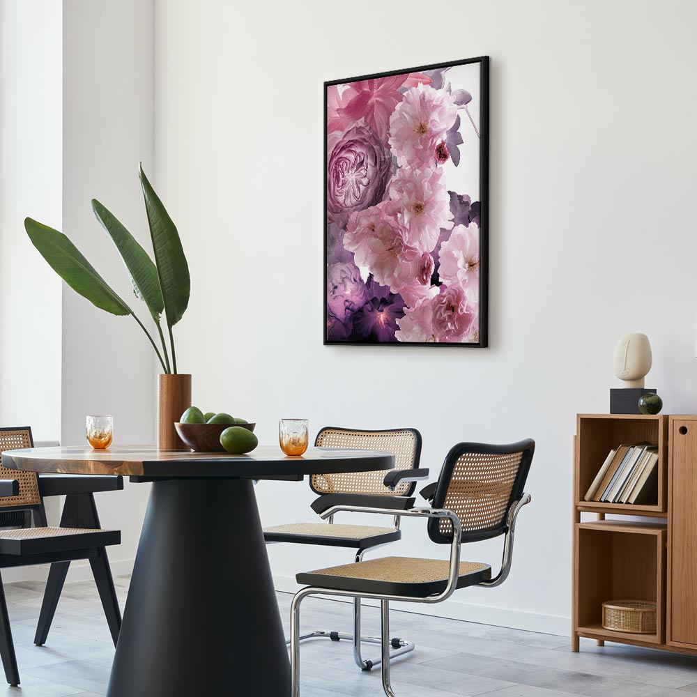 Leinwandbild Pastellkomposition mit rosa Blumen – Bild 16