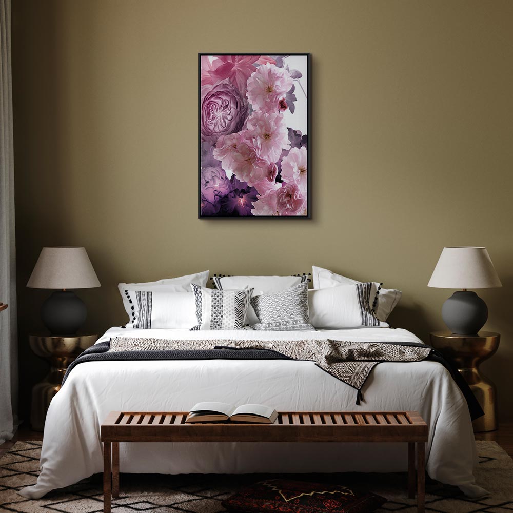 Leinwandbild Pastellkomposition mit rosa Blumen – Bild 17