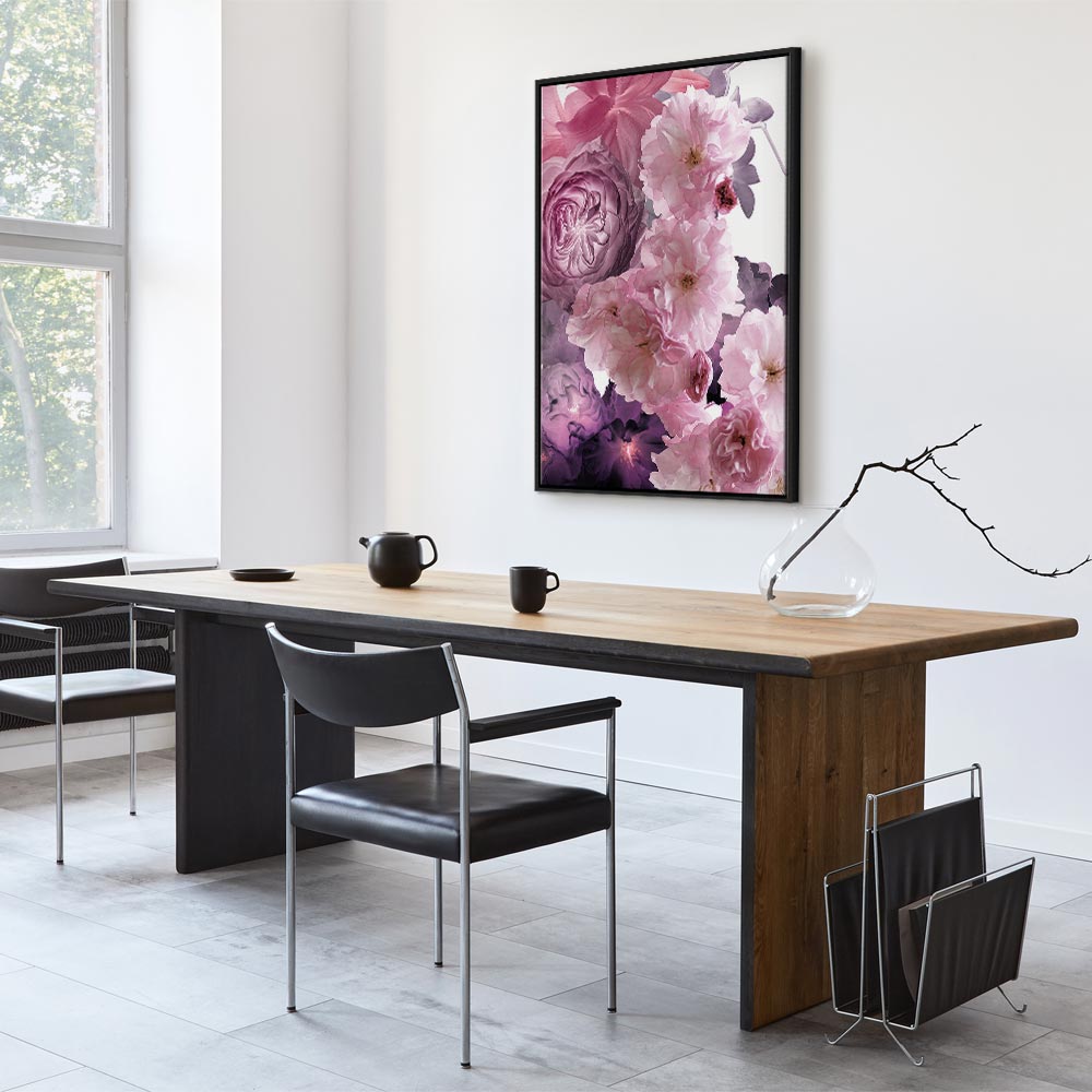 Leinwandbild Pastellkomposition mit rosa Blumen – Bild 18