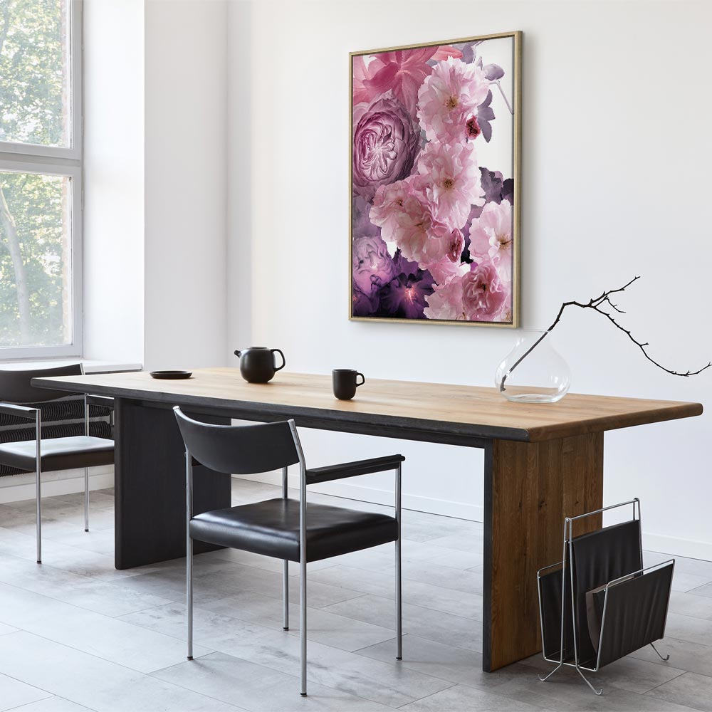 Leinwandbild Pastellkomposition mit rosa Blumen – Bild 24