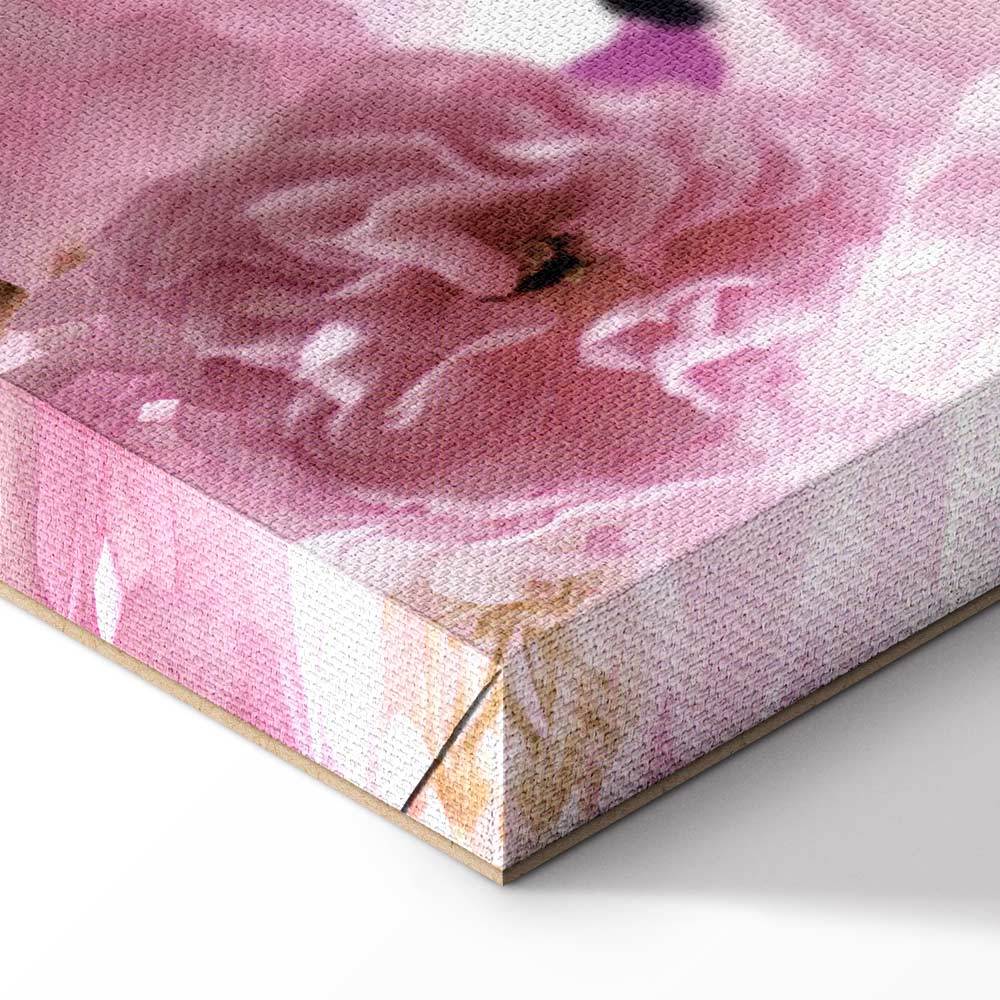 Leinwandbild Pastellkomposition mit rosa Blumen – Bild 6