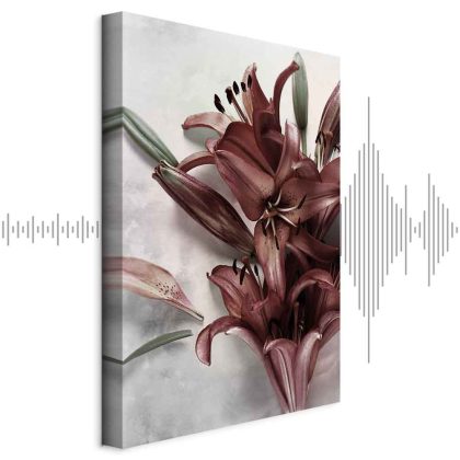 Canvas print Burgundy lilies Elegance of nature