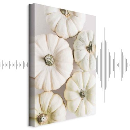 Canvas Print White Pumpkins in a Subtle Composition
