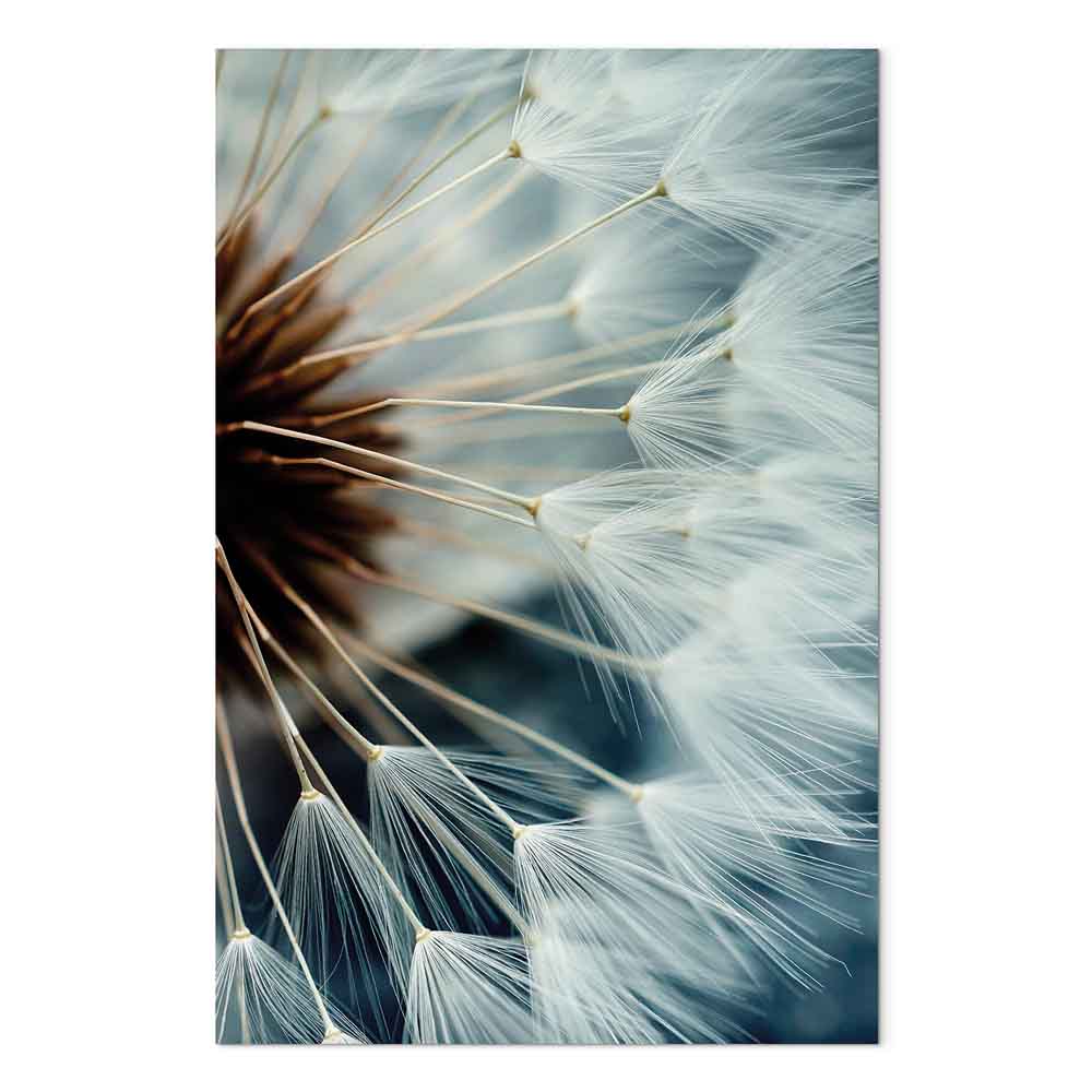 Canvas Print Dandelion Macro in Blue Tones - Image 2