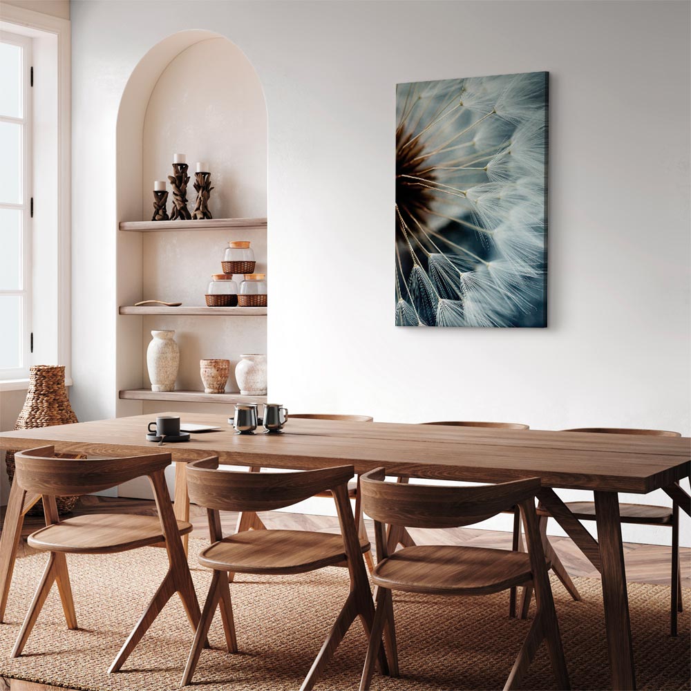 Canvas Print Dandelion Macro in Blue Tones - Image 5