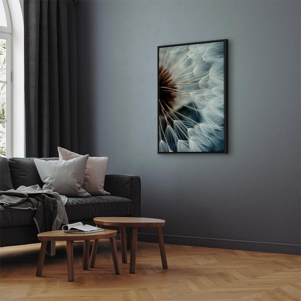 Canvas Print Dandelion Macro in Blue Tones - Image 16