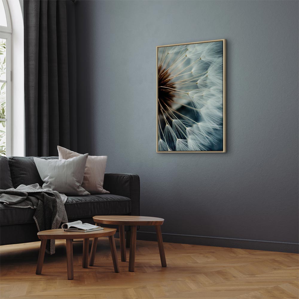Canvas Print Dandelion Macro in Blue Tones - Image 22