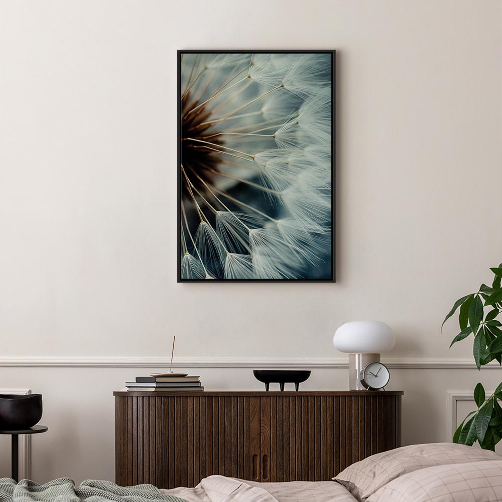 Canvas Print Dandelion Macro in Blue Tones - Image 17