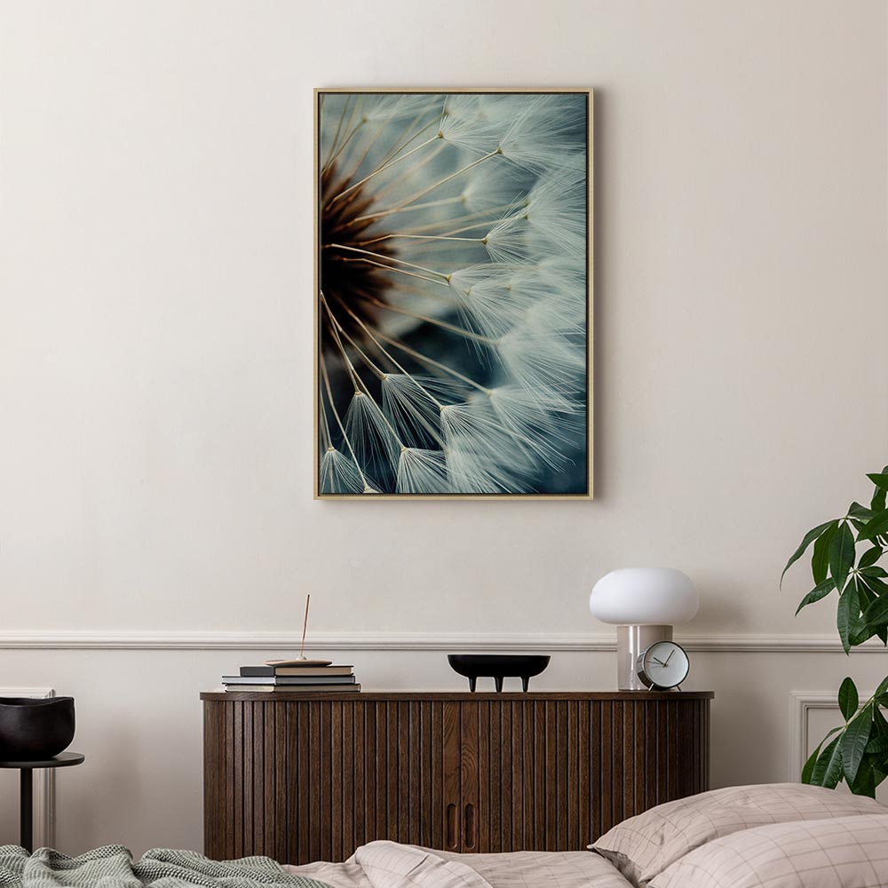 Canvas Print Dandelion Macro in Blue Tones - Image 23