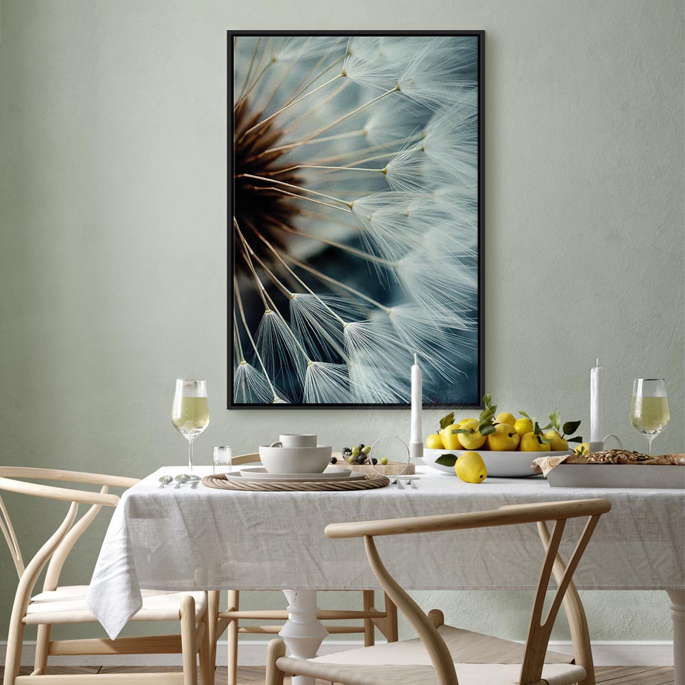 Canvas Print Dandelion Macro in Blue Tones - Image 18