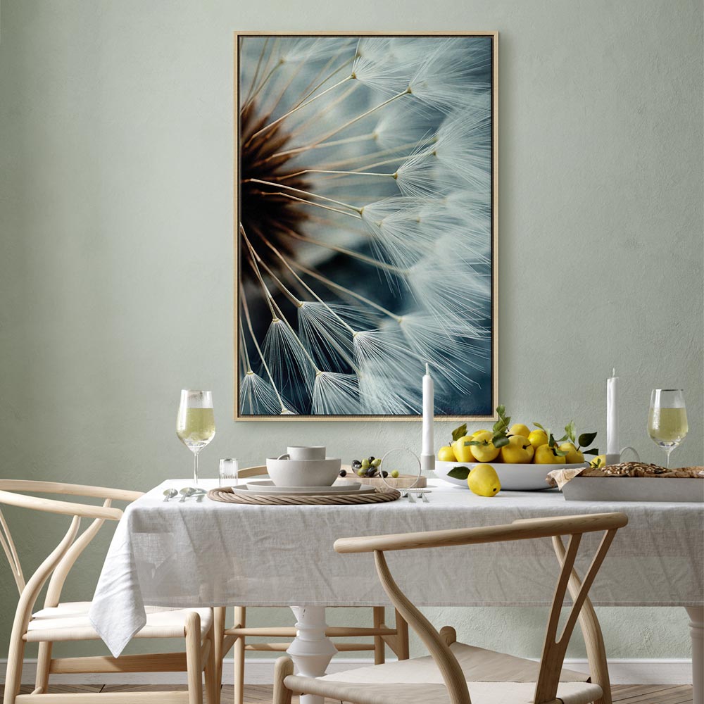 Canvas Print Dandelion Macro in Blue Tones - Image 24