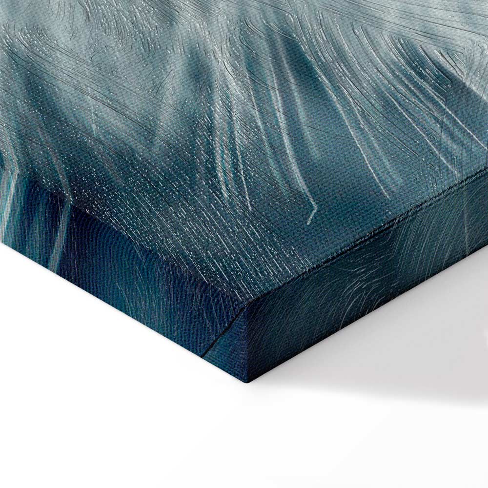 Canvas Print Dandelion Macro in Blue Tones - Image 10