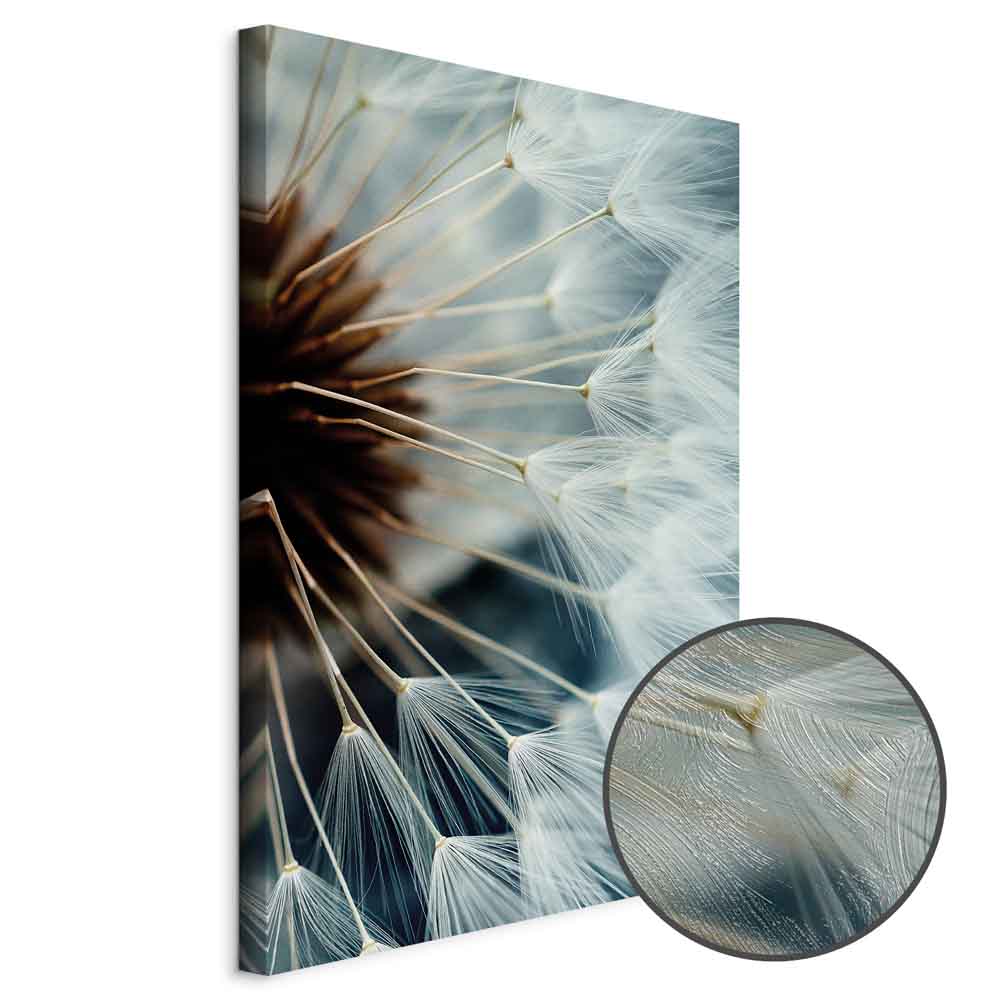 Canvas Print Dandelion Macro in Blue Tones - Image 9