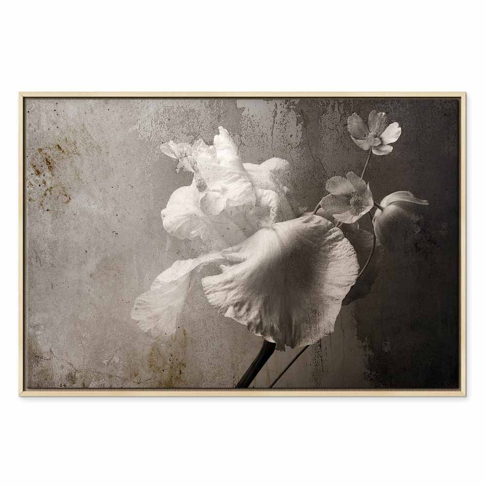 Canvas print white flowers in grey tones - Image 21