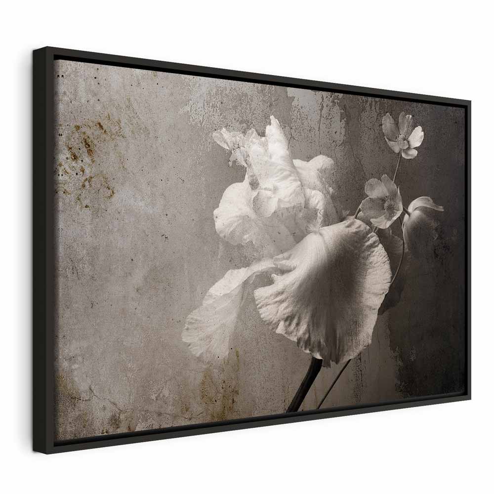 Canvas print white flowers in grey tones - Image 14