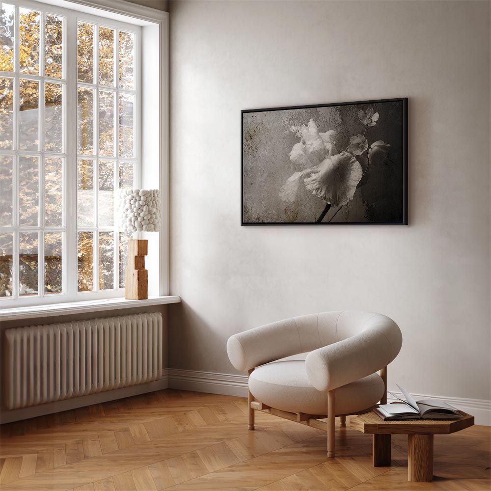 Canvas print white flowers in grey tones - Image 16