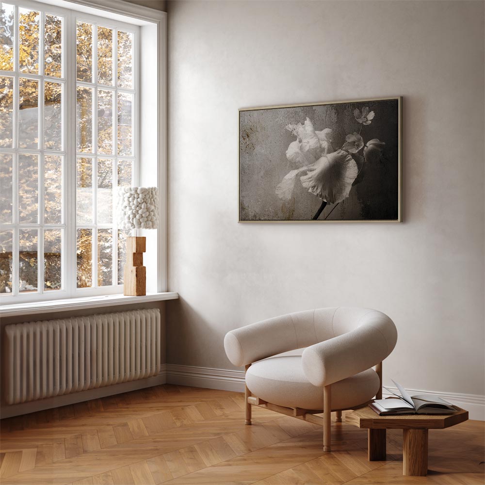 Canvas print white flowers in grey tones - Image 22