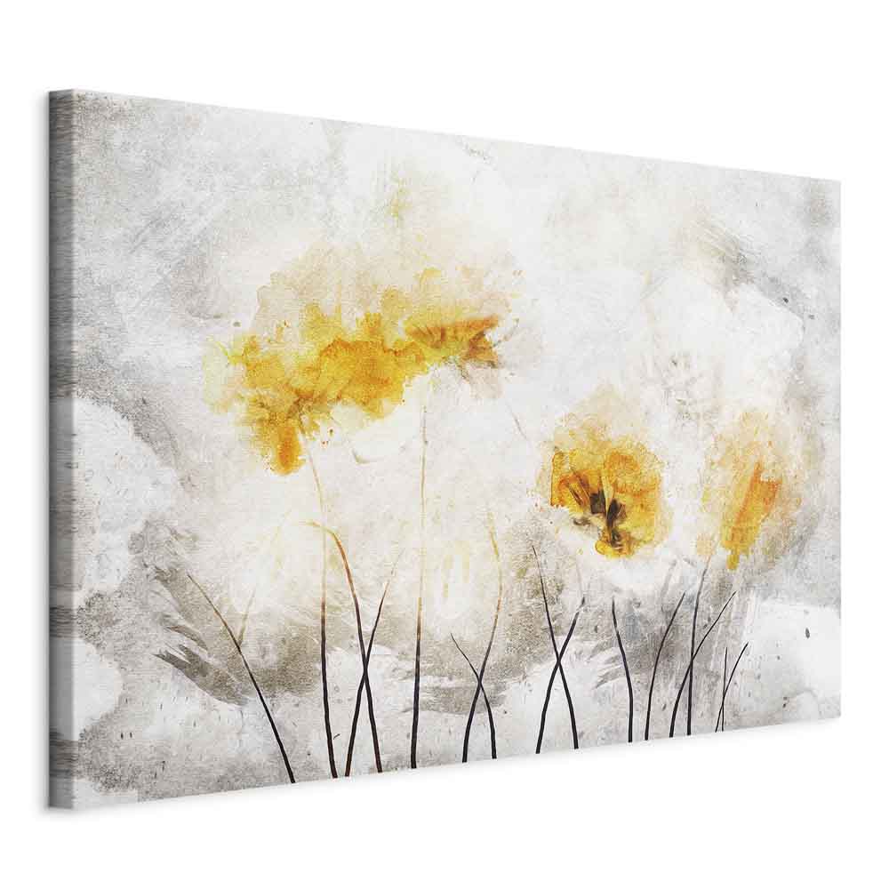 Canvas print yellow flowers in a light abstract style - Image 11