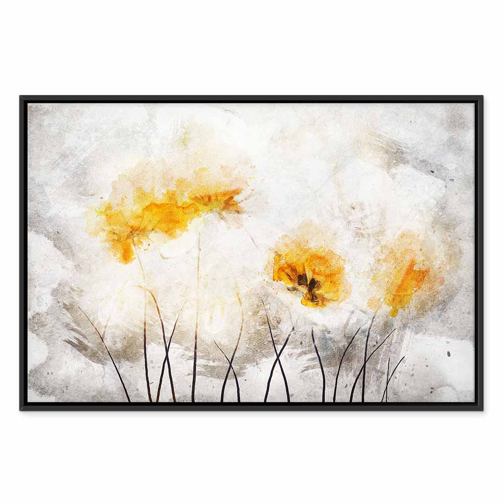 Canvas print yellow flowers in a light abstract style - Image 15