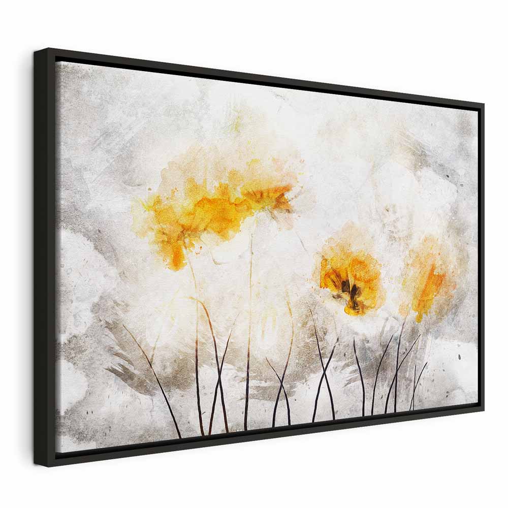 Canvas print yellow flowers in a light abstract style - Image 14