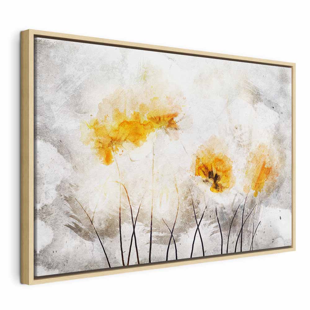 Canvas print yellow flowers in a light abstract style - Image 20