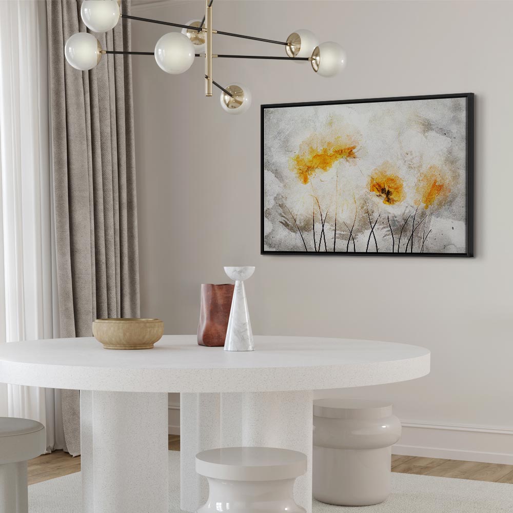 Canvas print yellow flowers in a light abstract style - Image 16