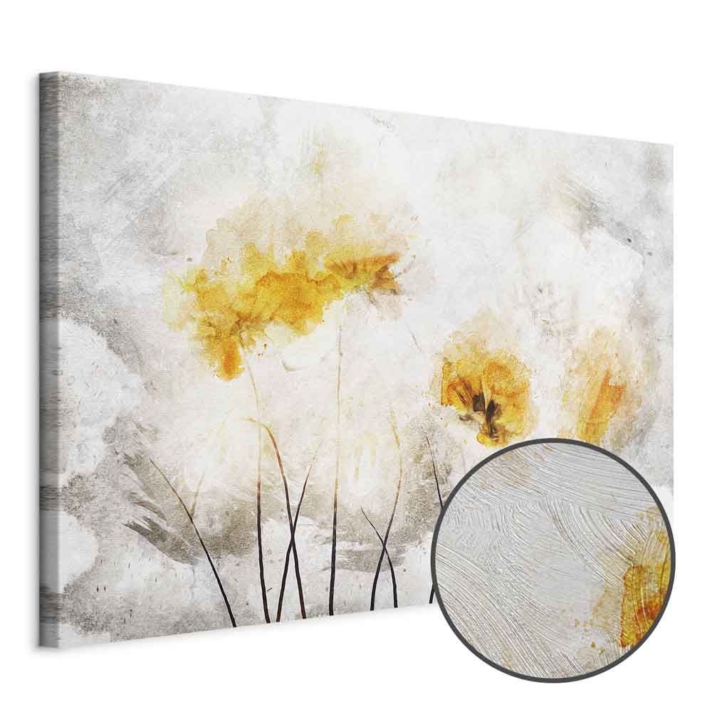 Canvas print yellow flowers in a light abstract style - Image 9