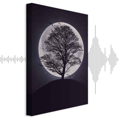 Canvas print tree in the moonlight