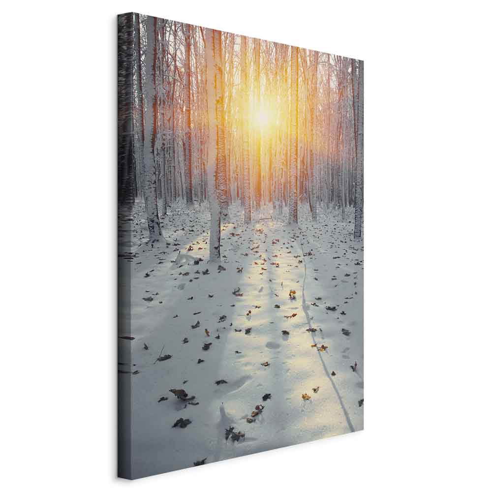 Winterwald im Sonnenlicht. Leinwandbild. – Bild 11